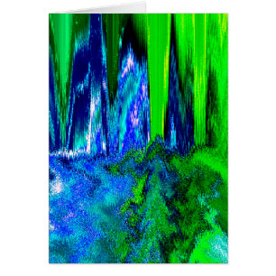 Melted Glitch (Blue & Green)