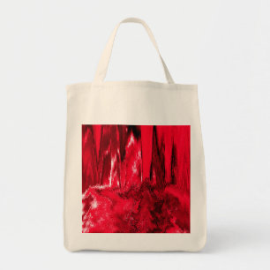 Melted Glitch Red Tote Bag