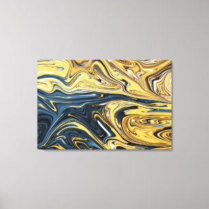 Melted Gold Abstract Painting   Best contemporary Canvas Print