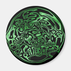 Melted Green Metallic Magnet