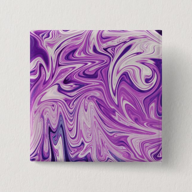 Melted lava abstract art 15 cm square badge (Front)