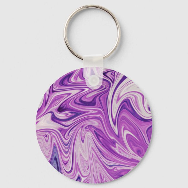 Melted lava abstract art key ring (Front)