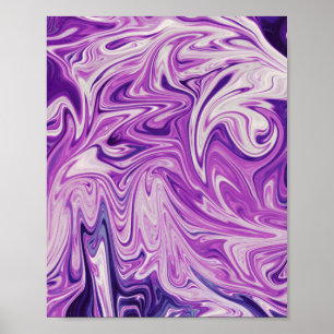 Melted lava abstract art poster