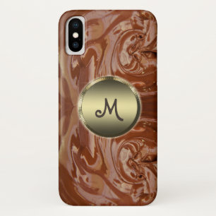 Melted milk chocolate cocoa fudge swirl dessert iPhone x case
