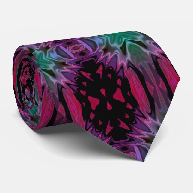 Melted Purple and Green Tie (Rolled)