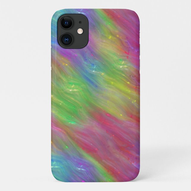 Melted Rainbow Glass Phone Case (Back)