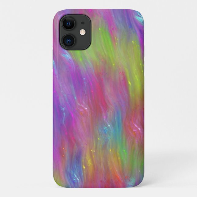 Melted Rainbow Glass Phone Case (Back)