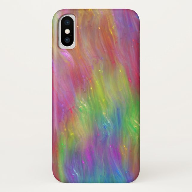 Melted Rainbow Glass Phone Case (Back)