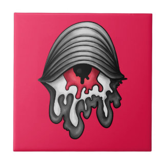Melted Red Eye: Surreal Horror Tile