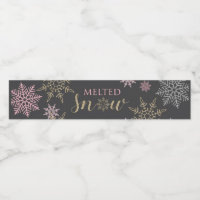 Melted Snow Water Bottle Labels