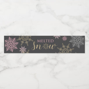 Melted Snow Water Bottle Labels