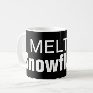 Melted snowflakes coffee mug