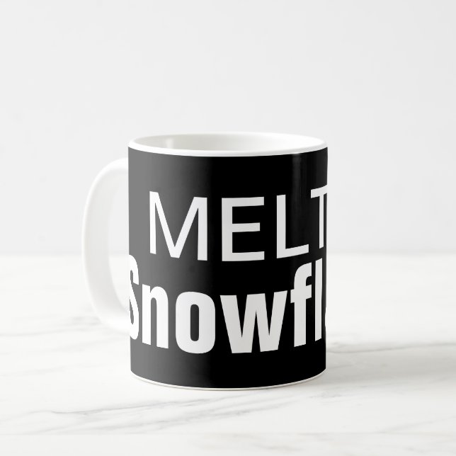 Melted snowflakes coffee mug (Front Left)