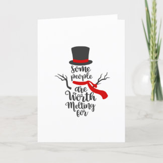 Melted Snowman Holiday Card