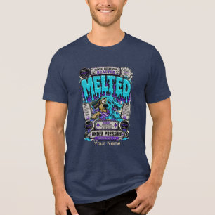 Melted Under Pressure Funny Spreadsheet Humour Tri-Blend Shirt