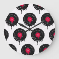 Melted vinyl records, artistic pattern.