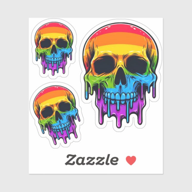 Melthing Rainbow Skull (Sheet)