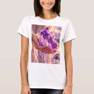 Melting AMETHYST purple CRYSTAL cool ladies shirt