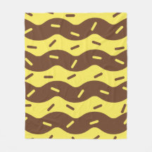 Melting Banana Ice Cream Fleece Blanket