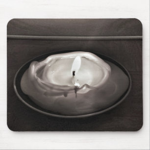 Melting Candle Black and White Mouse Mat
