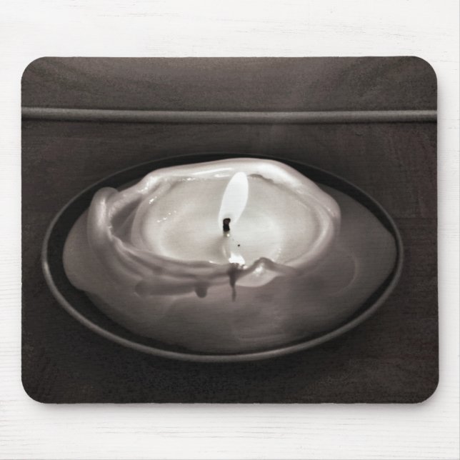 Melting Candle Black and White Mouse Mat (Front)