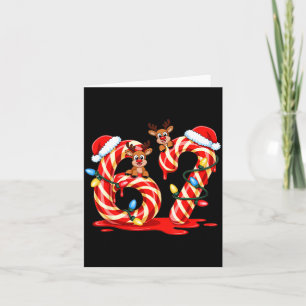 Melting Candy Cane 67 Christmas Design Santa Hat H Card