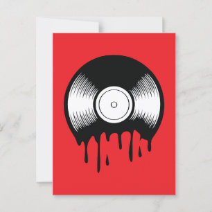 Melting cd postcard