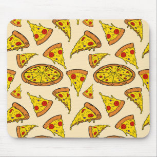Melting Cheese Pizza Pattern Mouse Mat