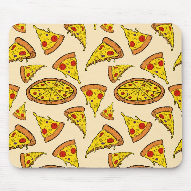 Melting Cheese Pizza Pattern Mouse Mat (Front)