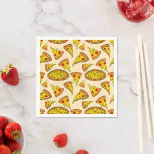 Melting Cheese Pizza Pattern Napkin