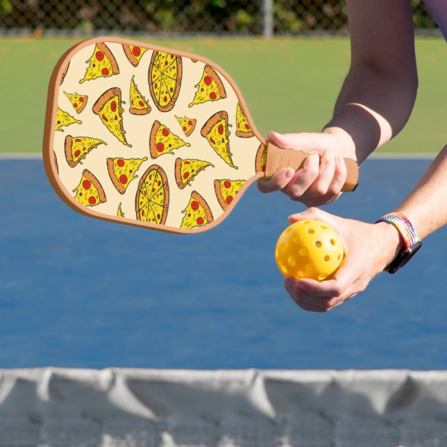 Melting Cheese Pizza Pattern Pickleball Paddle (Insitu)