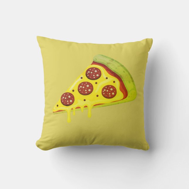 Melting Cheesy Pepperoni Pizza Slice Cushion (Front)