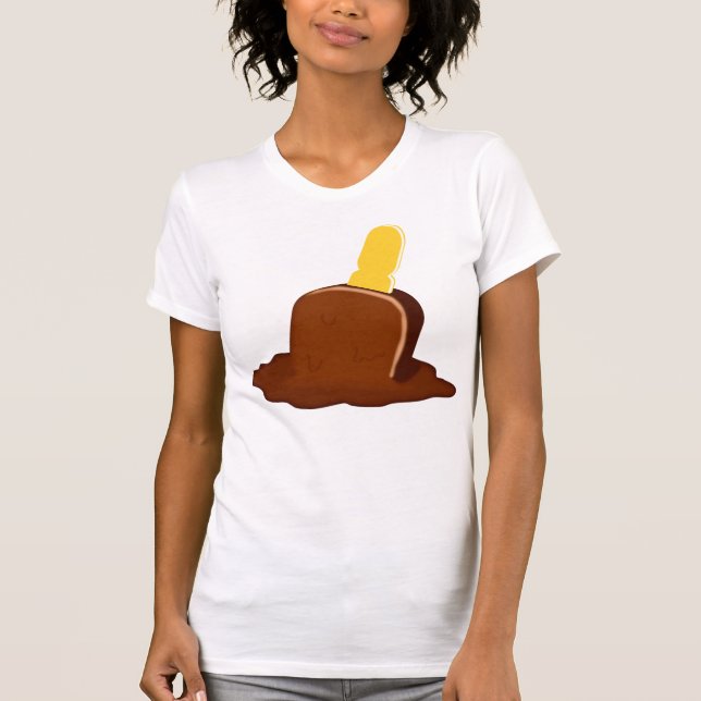 Melting Chocolate Popsicle Stick T-Shirt (Front)