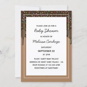 Melting Chocolate Sweet Baby Shower Invitation
