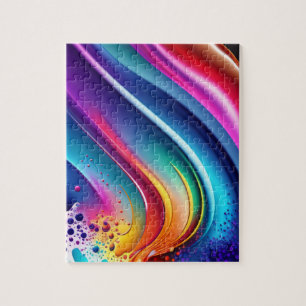 Melting Colors Splash Abstract Jigsaw Puzzle