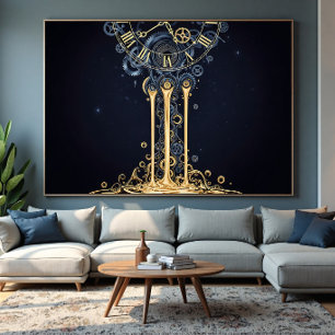 Melting Cosmic Clock Poster