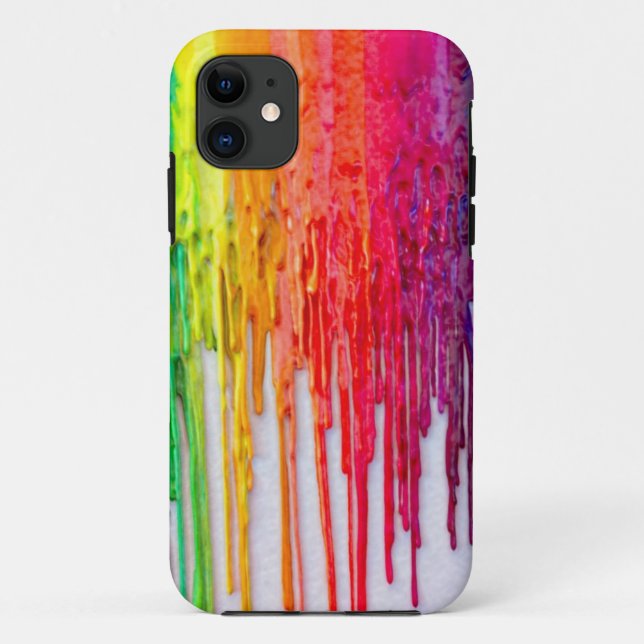 melting crayon rainbow iphone 5 case (Back)