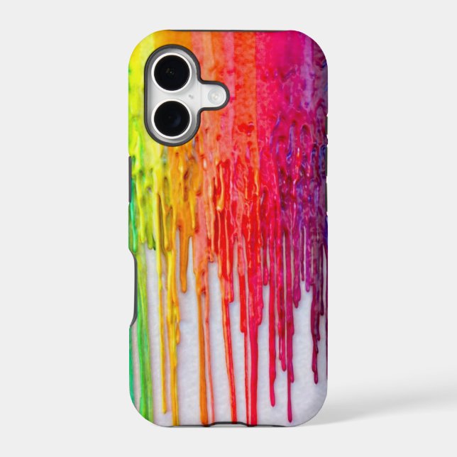 melting crayon rainbow iphone 5 case (Back)