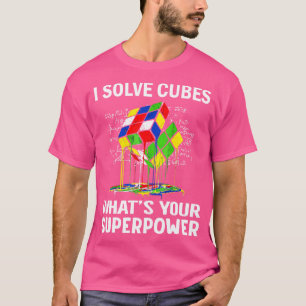 Melting Cube Speed Cubing Vintage Puzzle Youth Mat T-Shirt