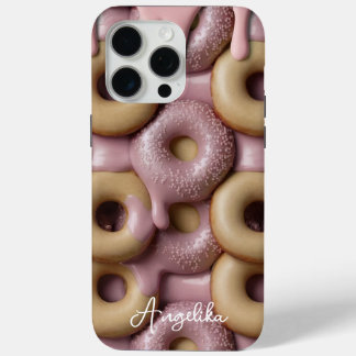 Melting Doughnuts Personalised Name iPhone 15 Pro Max Case