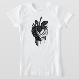 Melting Drip Strawberry Artwork T-Shirt
