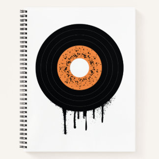 Melting Dripping Vinyl Lp Record Notebook