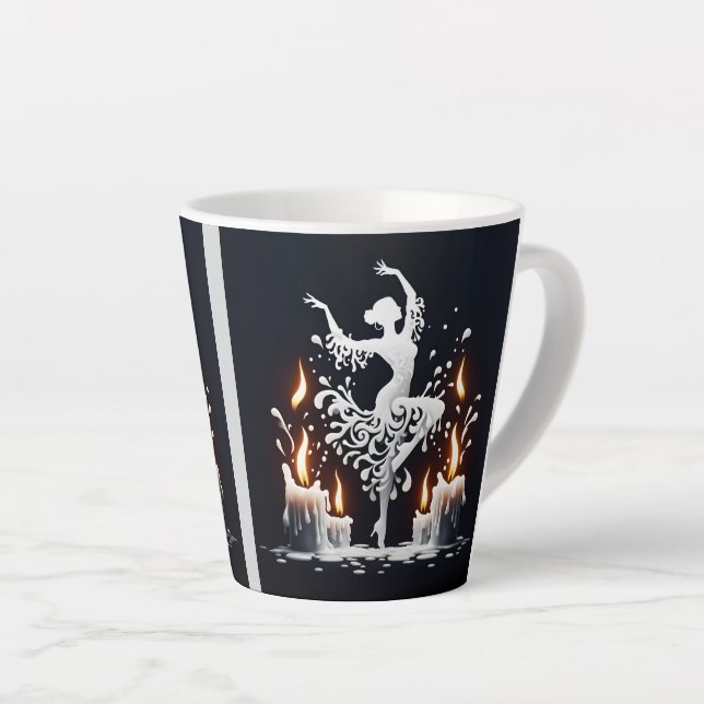 Melting Flamenco Dancer  Latte Mug (Right Angle)