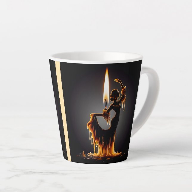 Melting Flamenco Dancer  Latte Mug (Right Angle)