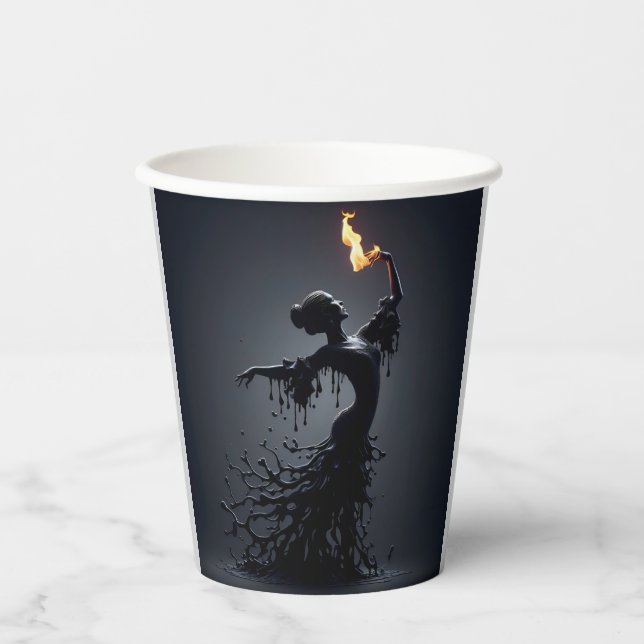 Melting Flamenco Dancer Paper Cups (Front)