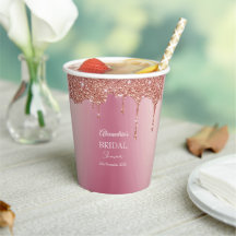 Melting Girly Pink Sparkles Bridal Shower