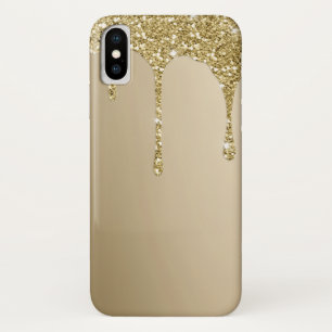 Melting Gold Glitter iPhone X Case
