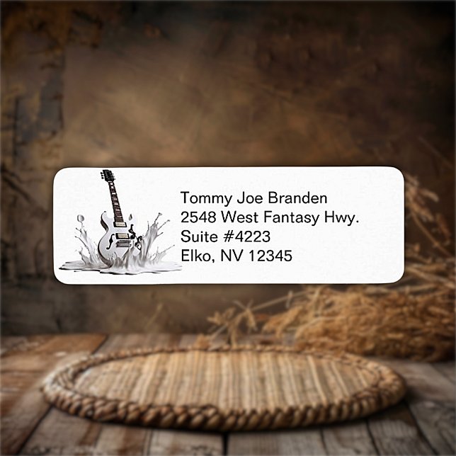 Melting Guitars Return Address Label (Creator Uploaded)
