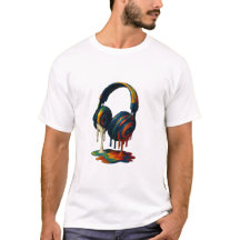 Melting Headphones - Artistic T-Shirt