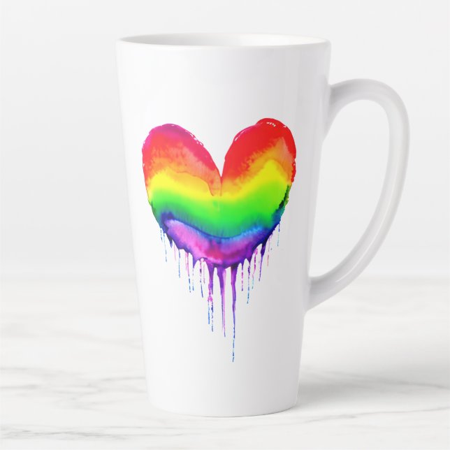 Melting Heart | Love is Love LGBTQIA+ Latte Mug (Right)
